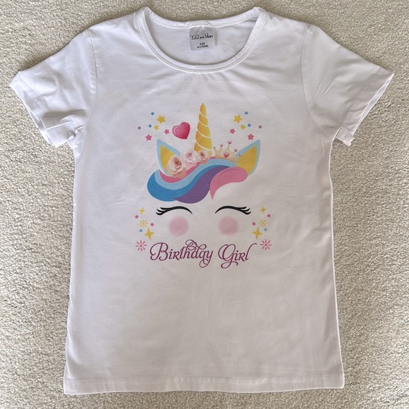 Unicorn “Birthday Girl” T-shirt 🦄 - Picture 1 of 3
